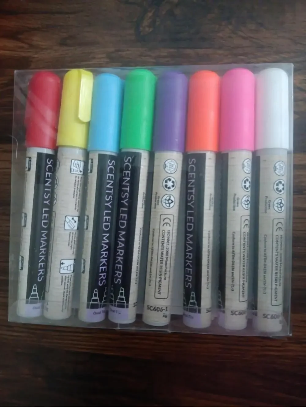 LED Display Board Markers - Set of 8 Neon Colors (Dual Tip) NWOT